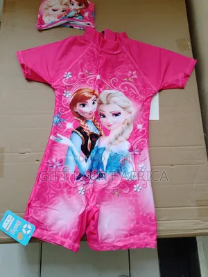 Pink Cartoon Themed Swimming Costumes for Girls