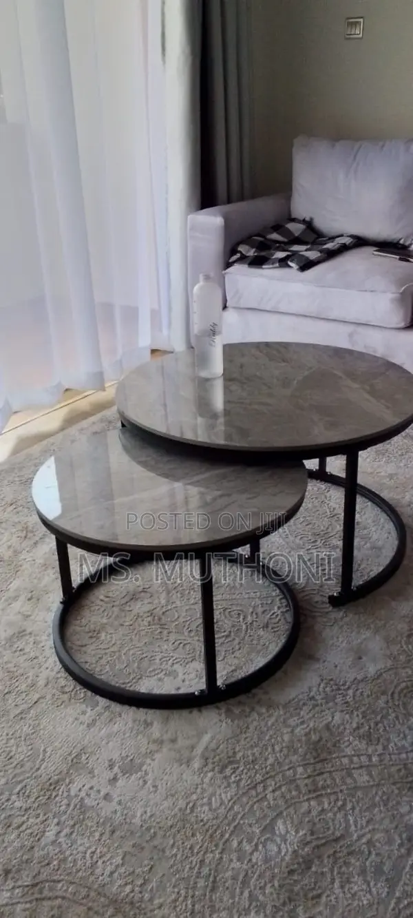 *Pure Marble Nesting Tables * *70/50cm Diameter* Lol