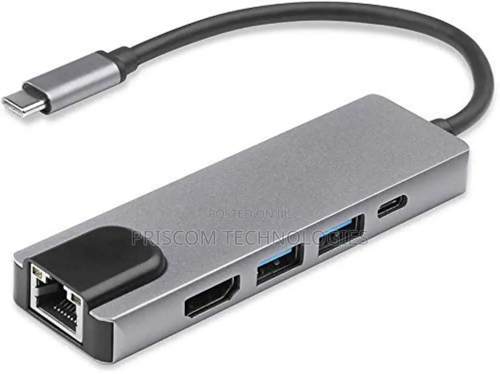 Type C Docking Station, 5 In 1 Type C Hub Adapter Converter
