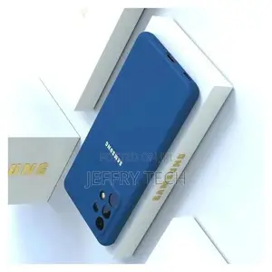 Phone Case For SAMSUNG A32 4G, Blue Silicone Classy Fashion