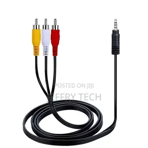 TV Male to Male Audio Video Adapter Wire 3.5mm Jack to 3 RCA