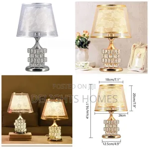 *European Crystal Table Bedroom Bedside Lamp*