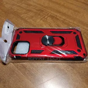 Case for iPhone 12 - Red - W/ Screen Protector and Stand Cli