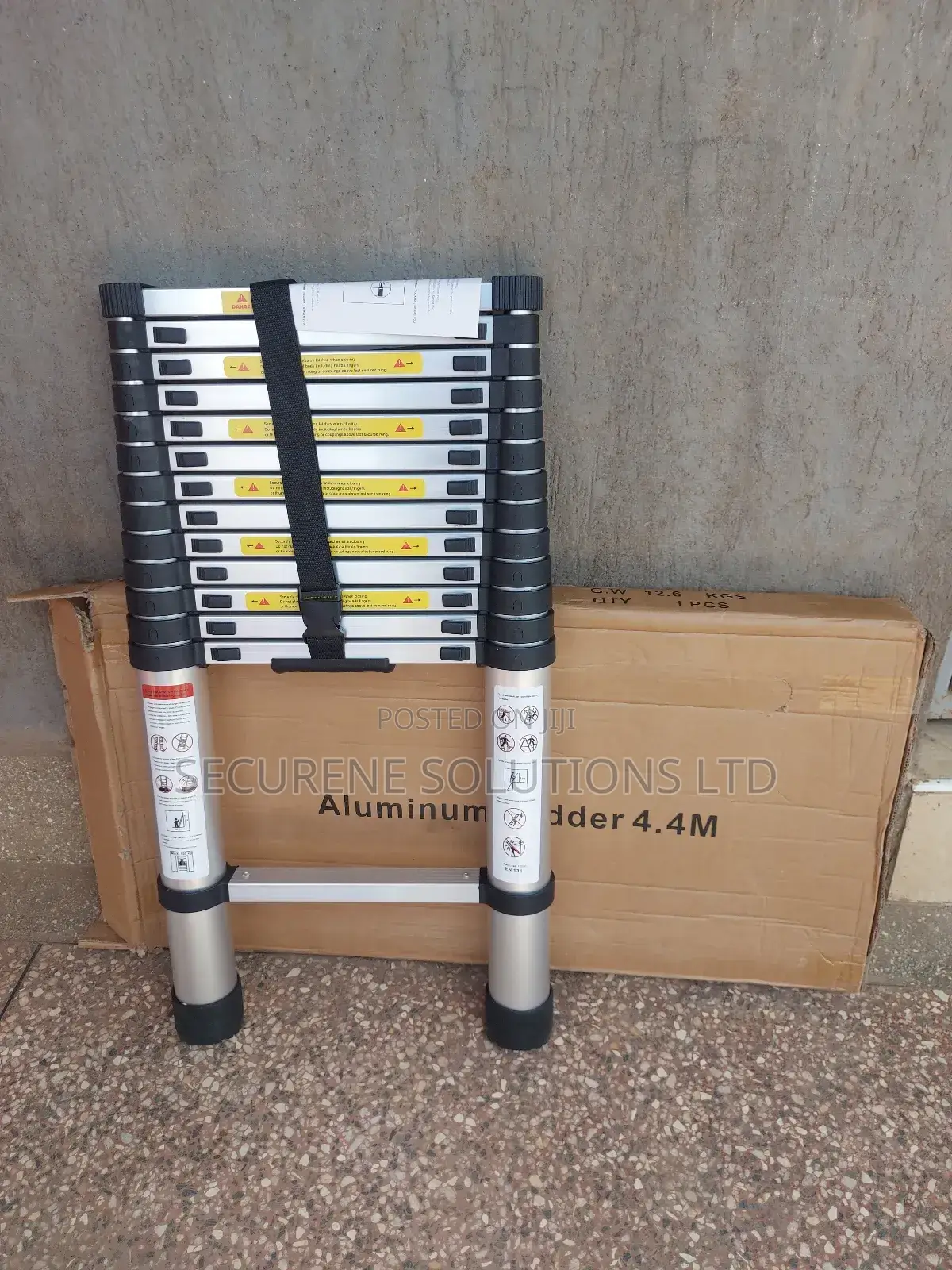 4.4meters Aluminium Single Telescopic Ladder