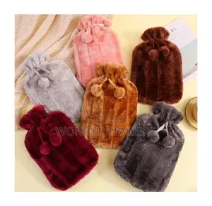 2l Hot Water Bottles With Faux Fur Cover* Capacity: 2 Litres