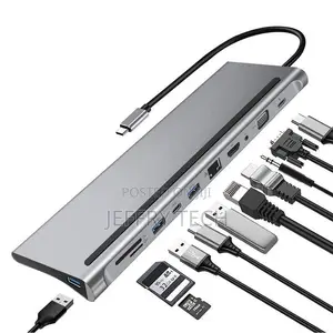 11 in 1 Multiport Hub - Type-C to Hdmi /Rj45/Vga/Audio/Pd/