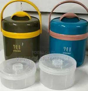 Lunch Box ,Insulated Lunchbox With 2 Plastic Tins • √