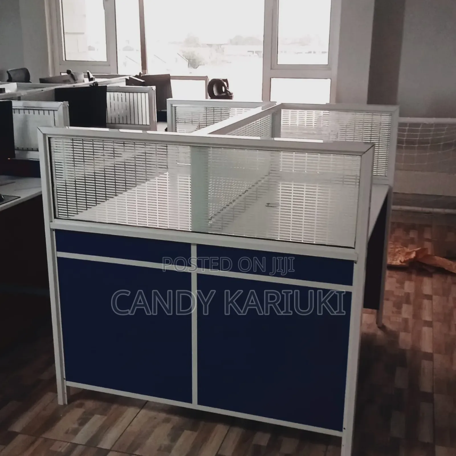 Blue and White 2 Way Workstation