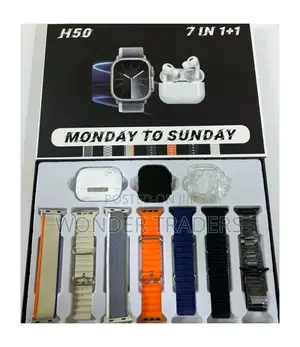 H50 Ultra Smart Watch With Bluetooth Wireless Earphones