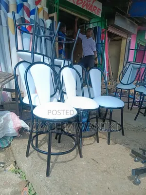Restaurant Chairs, White and Black