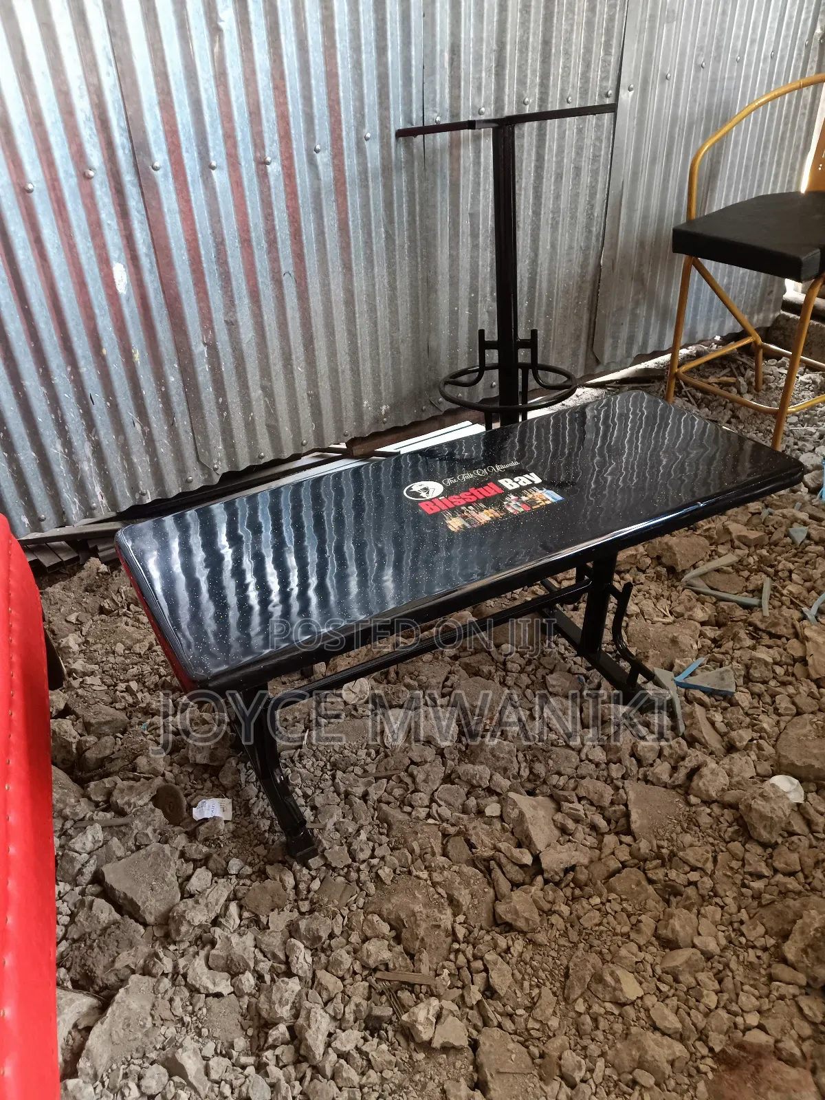 Restaurant Table for Couch With Logo