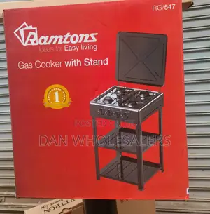 Ramtons 4 Burner With Storage Shelves Free Standing