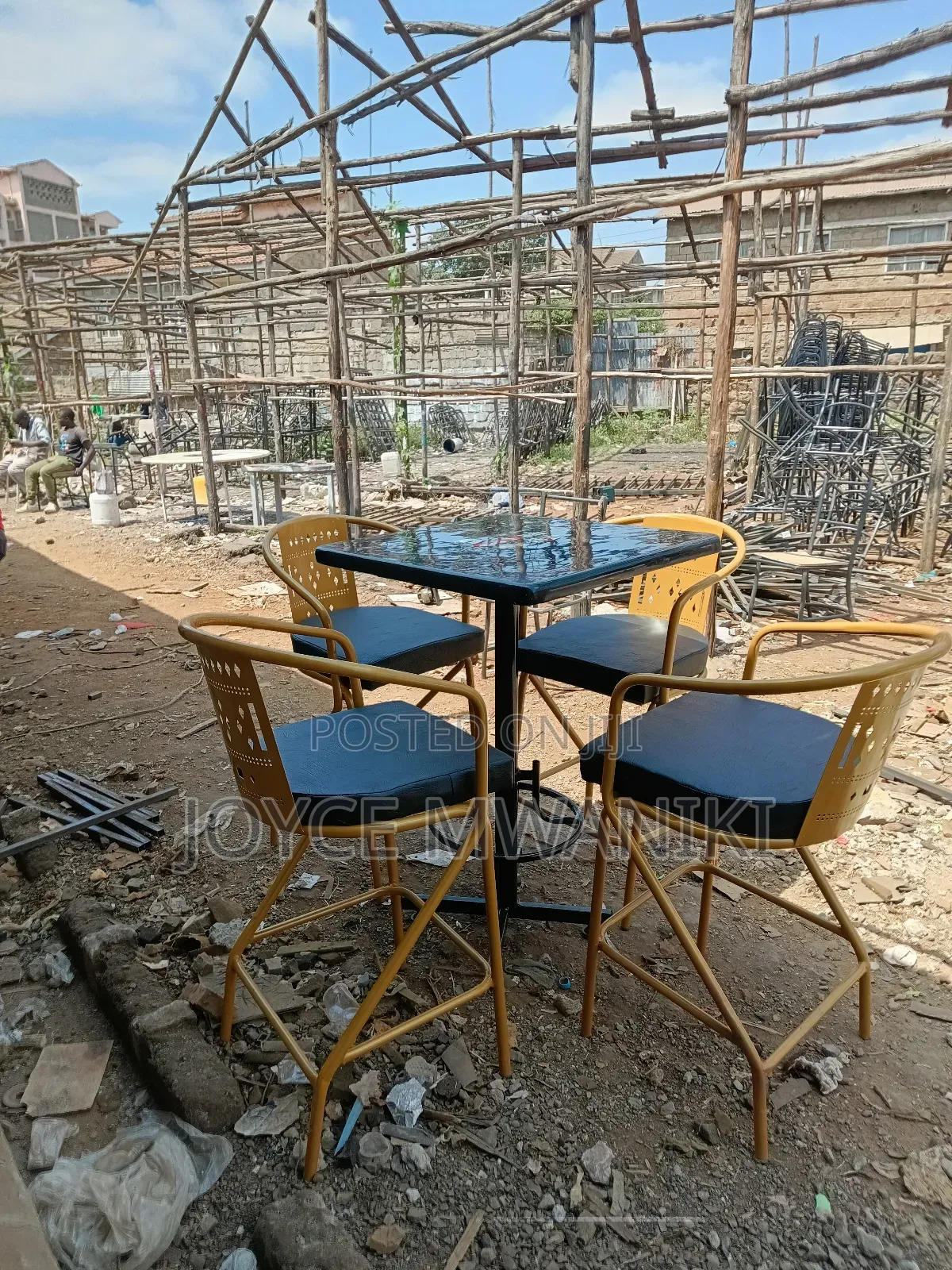 High Chairs Set, for Bar Powder Coated
