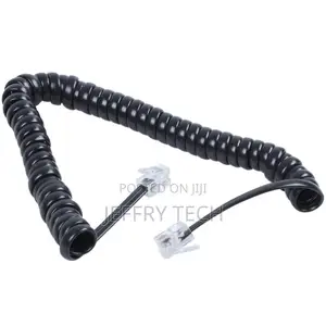 RJ9 4P4C Plug Coiled Stretchy Telephone Handsets Cable Line