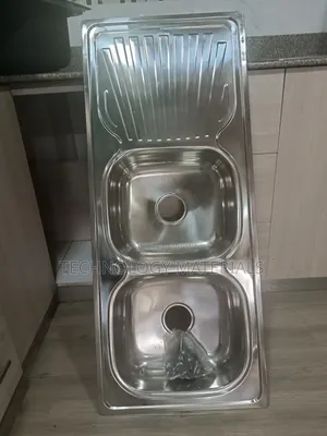 Kitchen Sink Double Bowl Single Drain