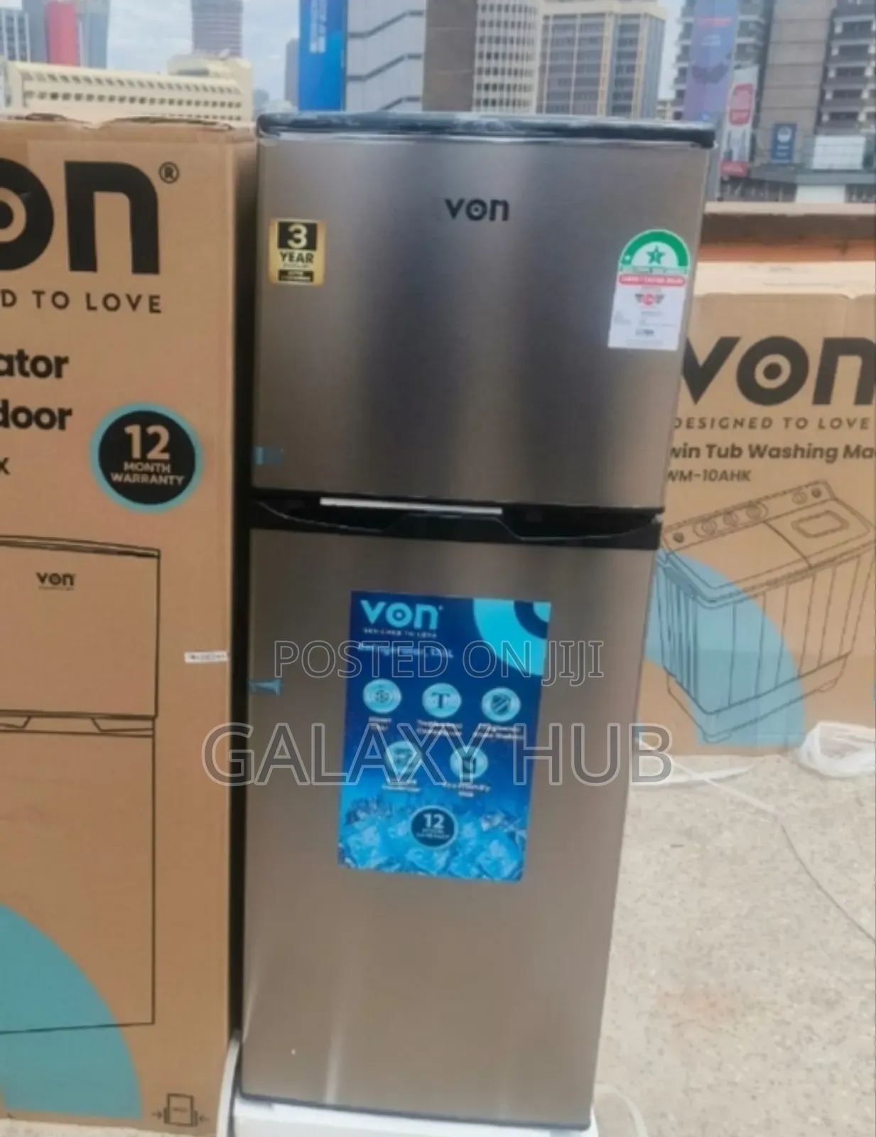 Von Double Door Top Freezer Refrigerators 138litres