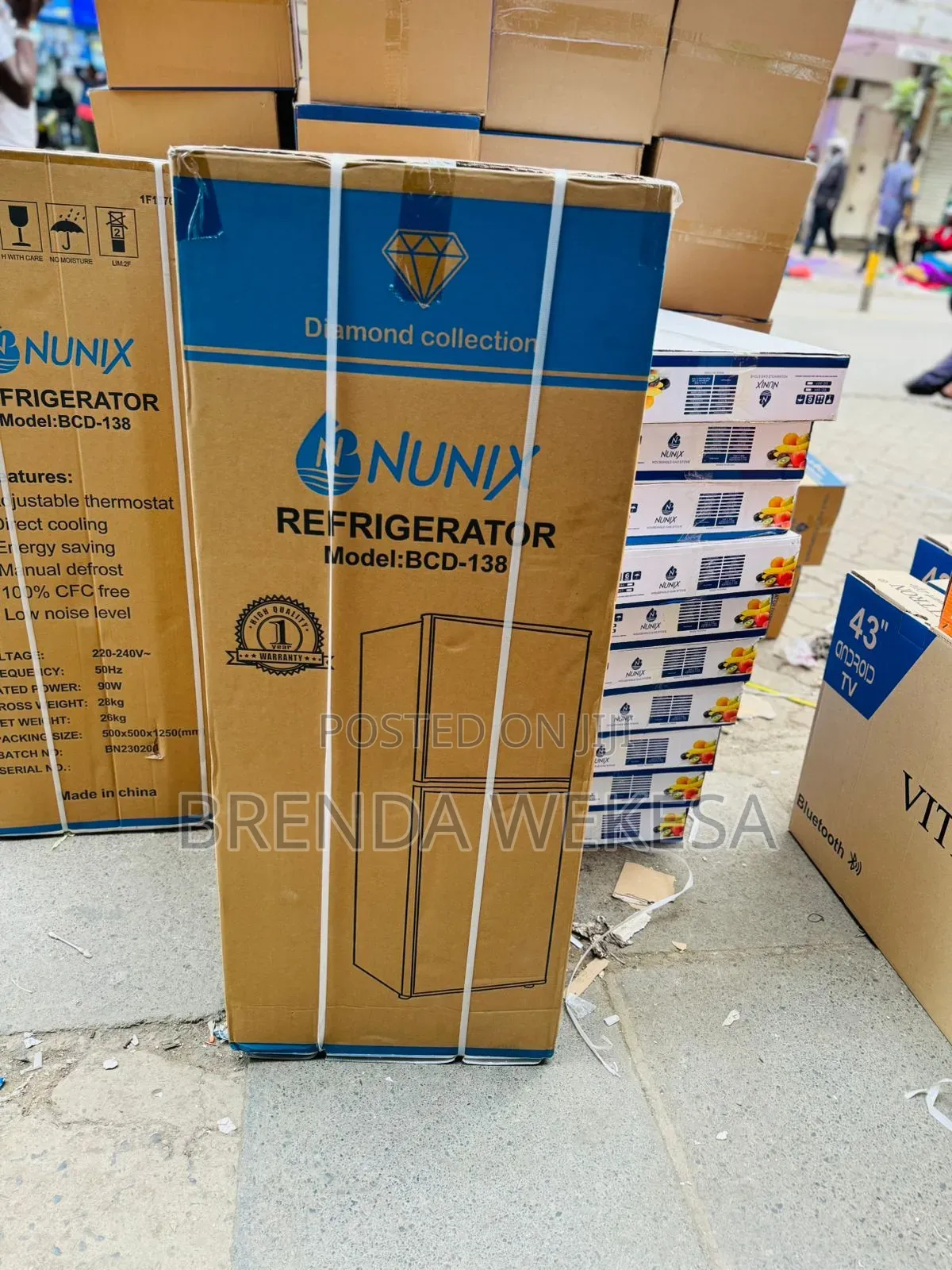 Nunix BCD-138 138l Fridge