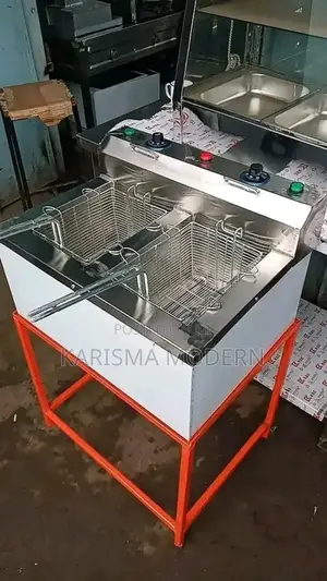 Assured Pure Stainless Steel Double Fryer