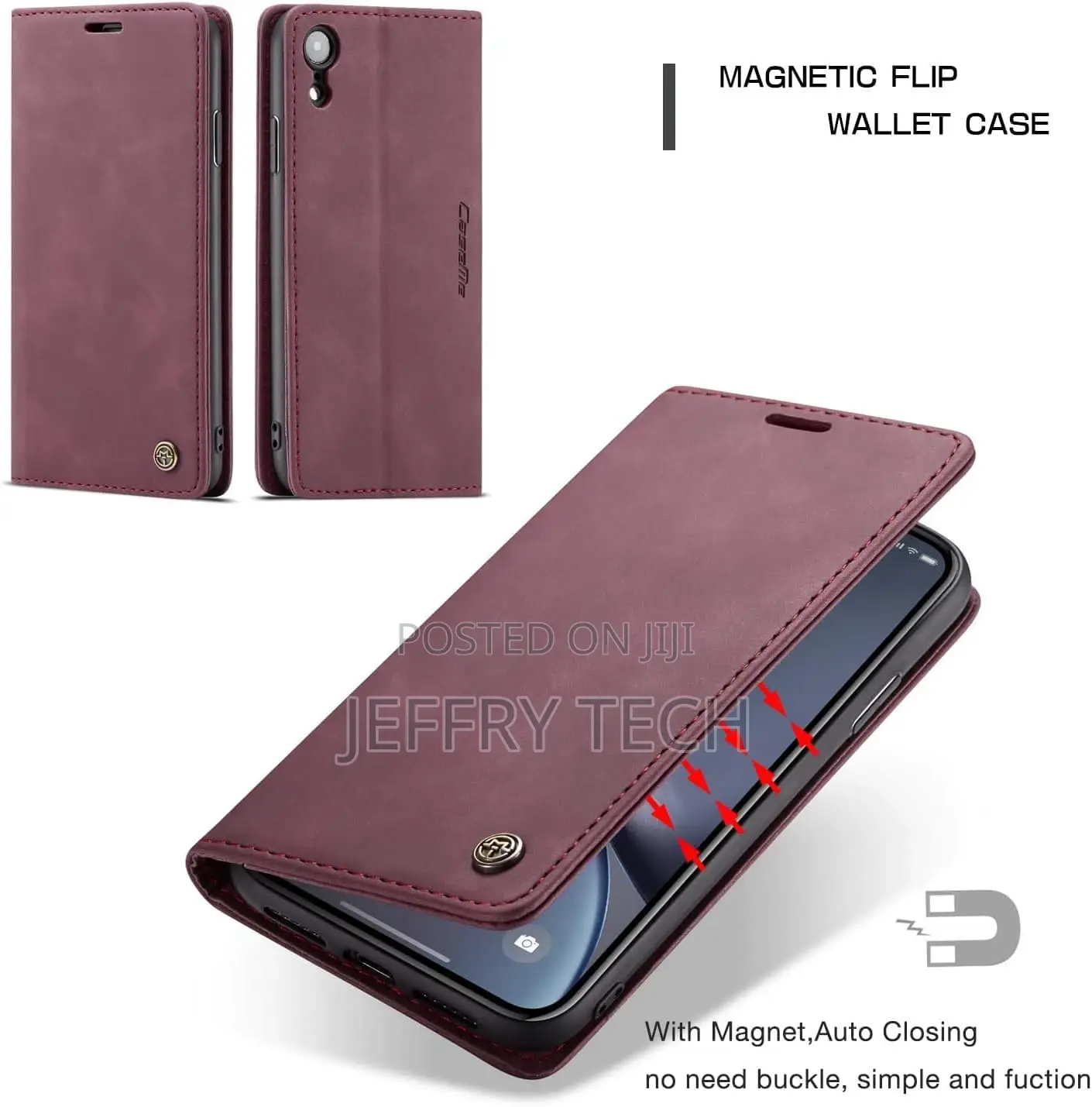 iPhone XR Wallet Leather Case, Folio Case