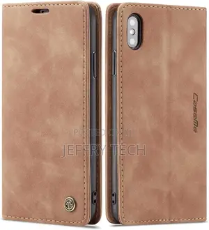 iPhone X Leather Case, Folio Case With Kickstand Credit Card