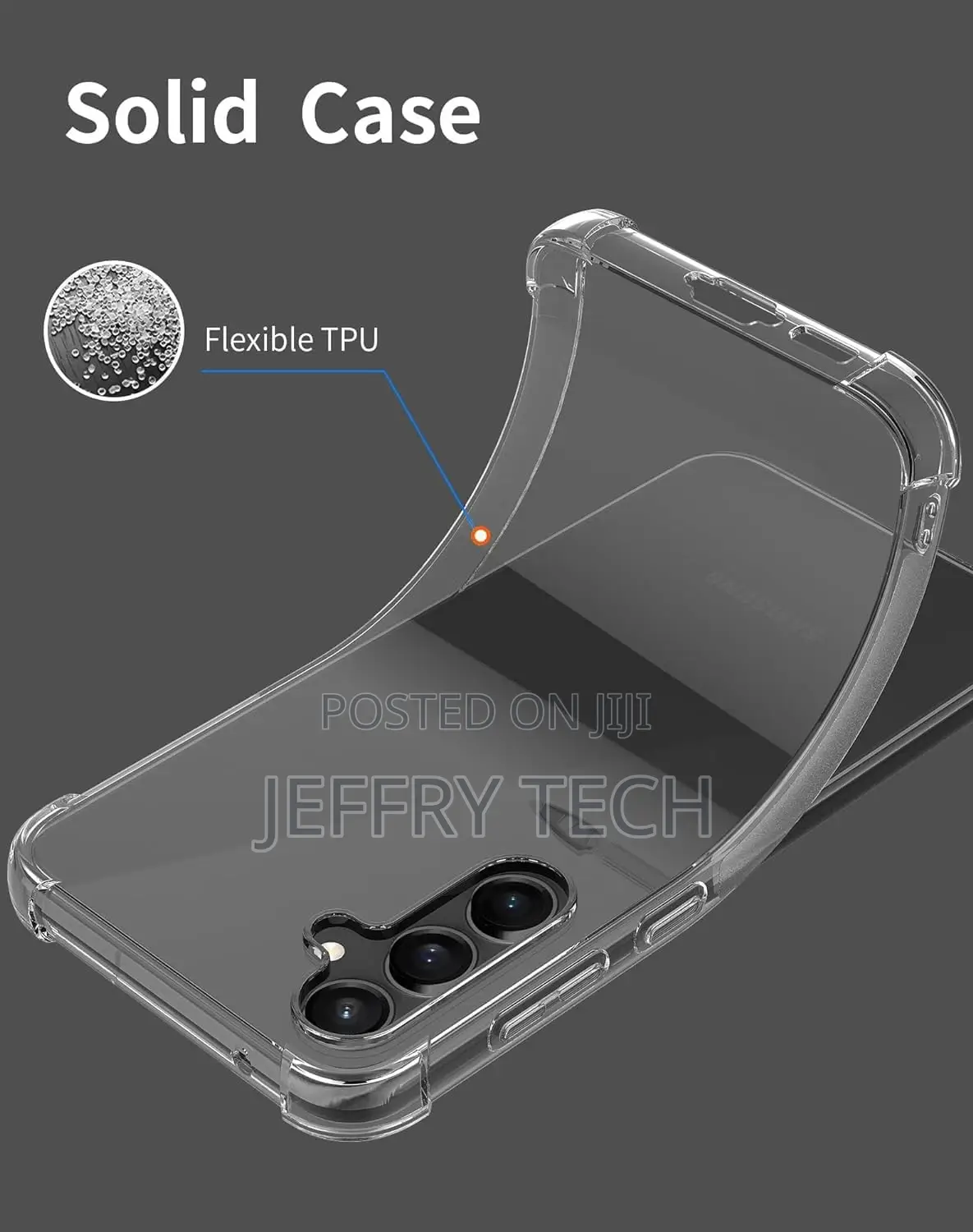 Samsung Galaxy S24 Plus Case, Soft TPU Shock Absorption Flex