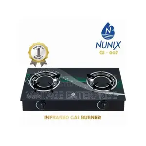 Nunix Infrared Auto Ignition Glass Gas /Cooker With 2 Burner