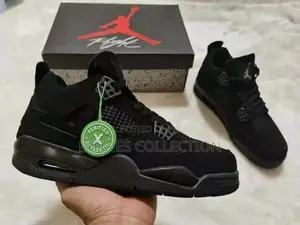 Top Quality Jordan 4 Black Cat , Black and White