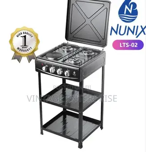 .Free Standing Nunix Gas Cooker With Shelves
.