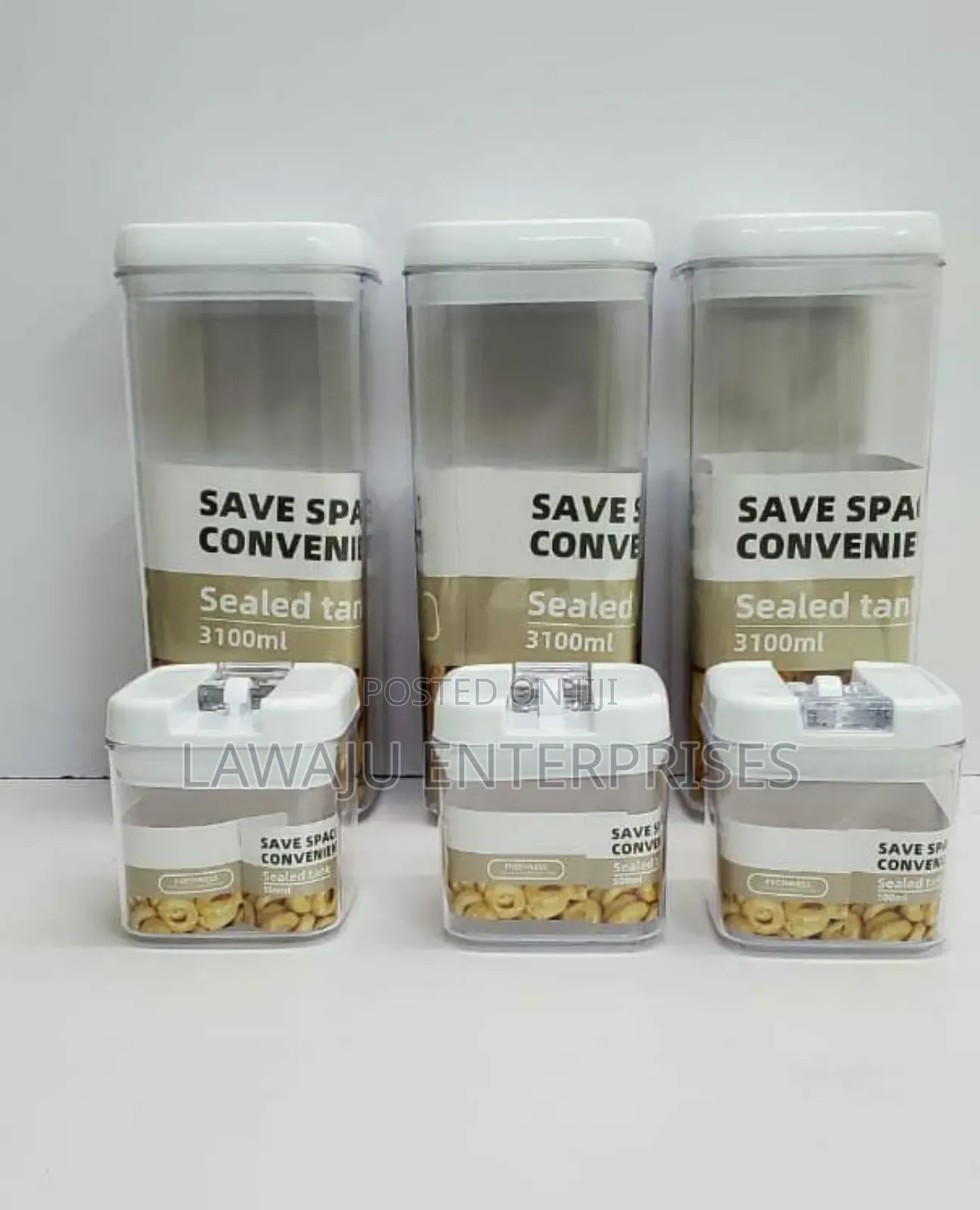 6pcs Clear Acryclic Storage Containers