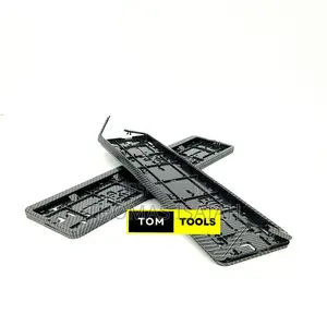 2pcs Long Number Plate Holder With Hydrographic Carbon Fibre