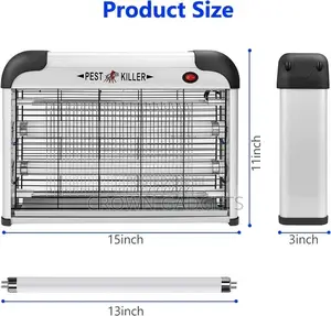 20W Indoor Bug Zapper, Electric Mosquito Zapper Plug-in