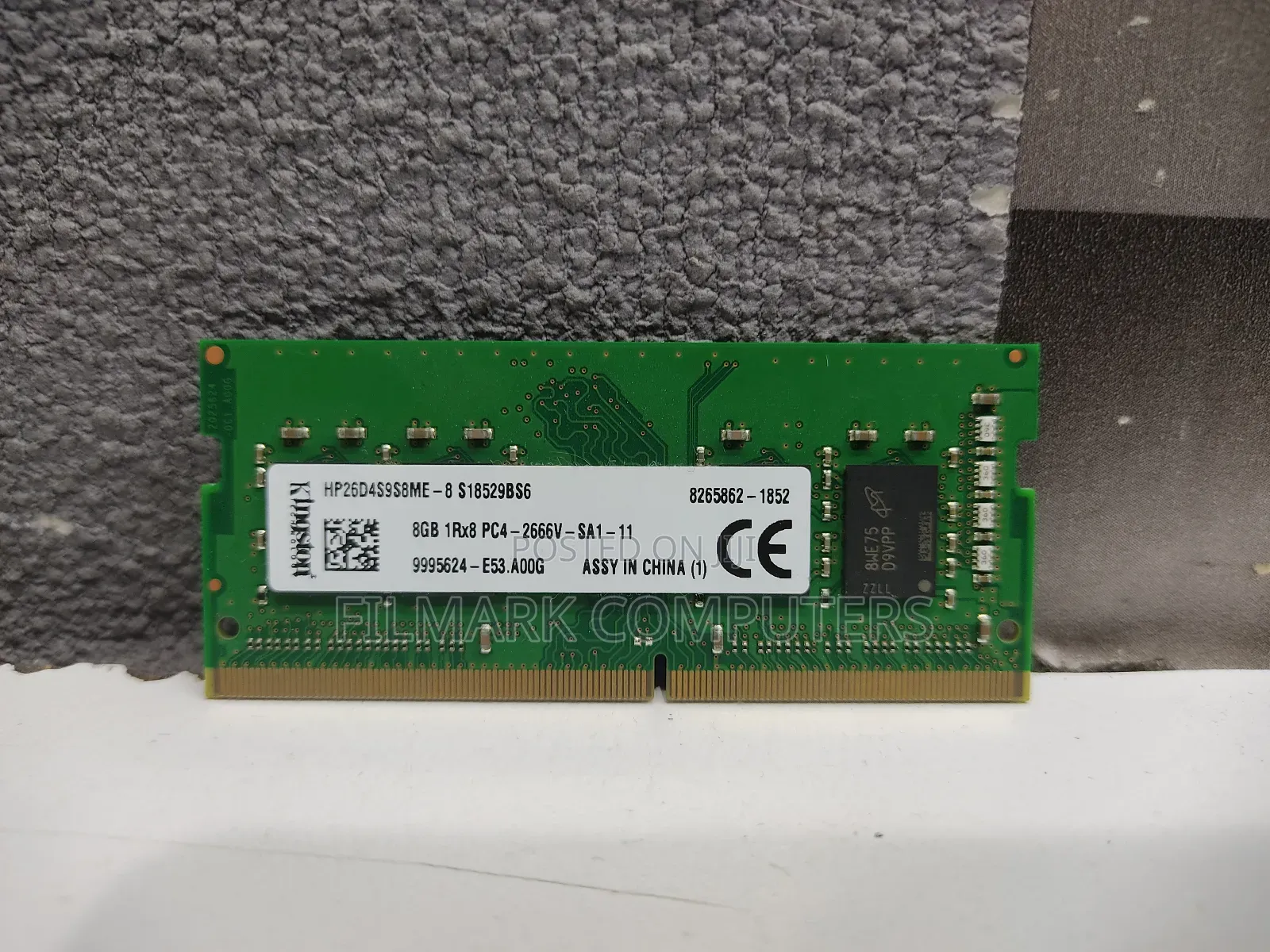 Kingston 8gb 1rx8 Pc4-2666v-Sa1-11 Laptop Memory/Ram