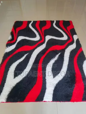 Black Red and White Themed House Carpets