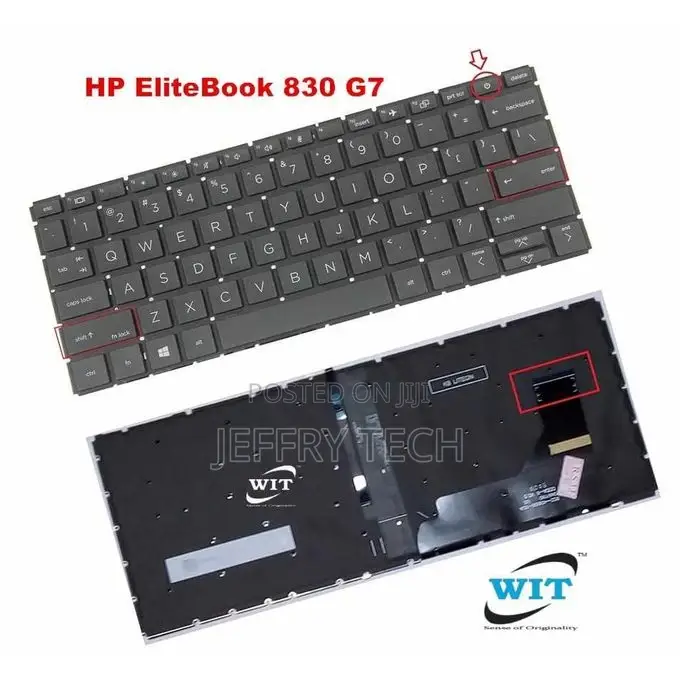 Backlit US Keyboard for HP Elitebook 830 G7 830 G8 835 G7
