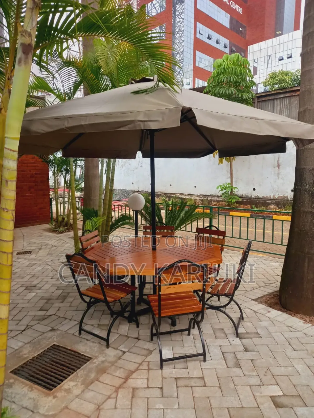 Gazebo Set( 6 Seats, a Table Plus Umbrella)