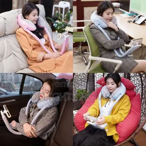 2-in-1 U-Shaped Neck Pillow With Phone Holder