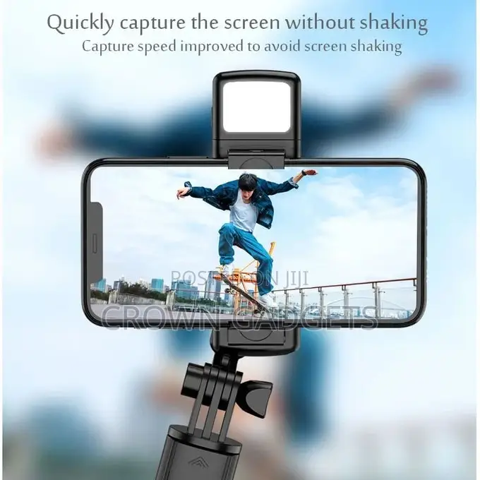 Selfie Stick Tripod Stand With Light Bluetooth Remote Extend