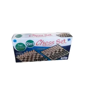 AO QING 2 in 1 Chess Set Magnetic Chess and Draught Checkers