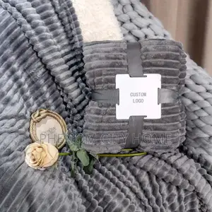 Super Soft Warm Velvet Ribbed Fleece Throw Blankets