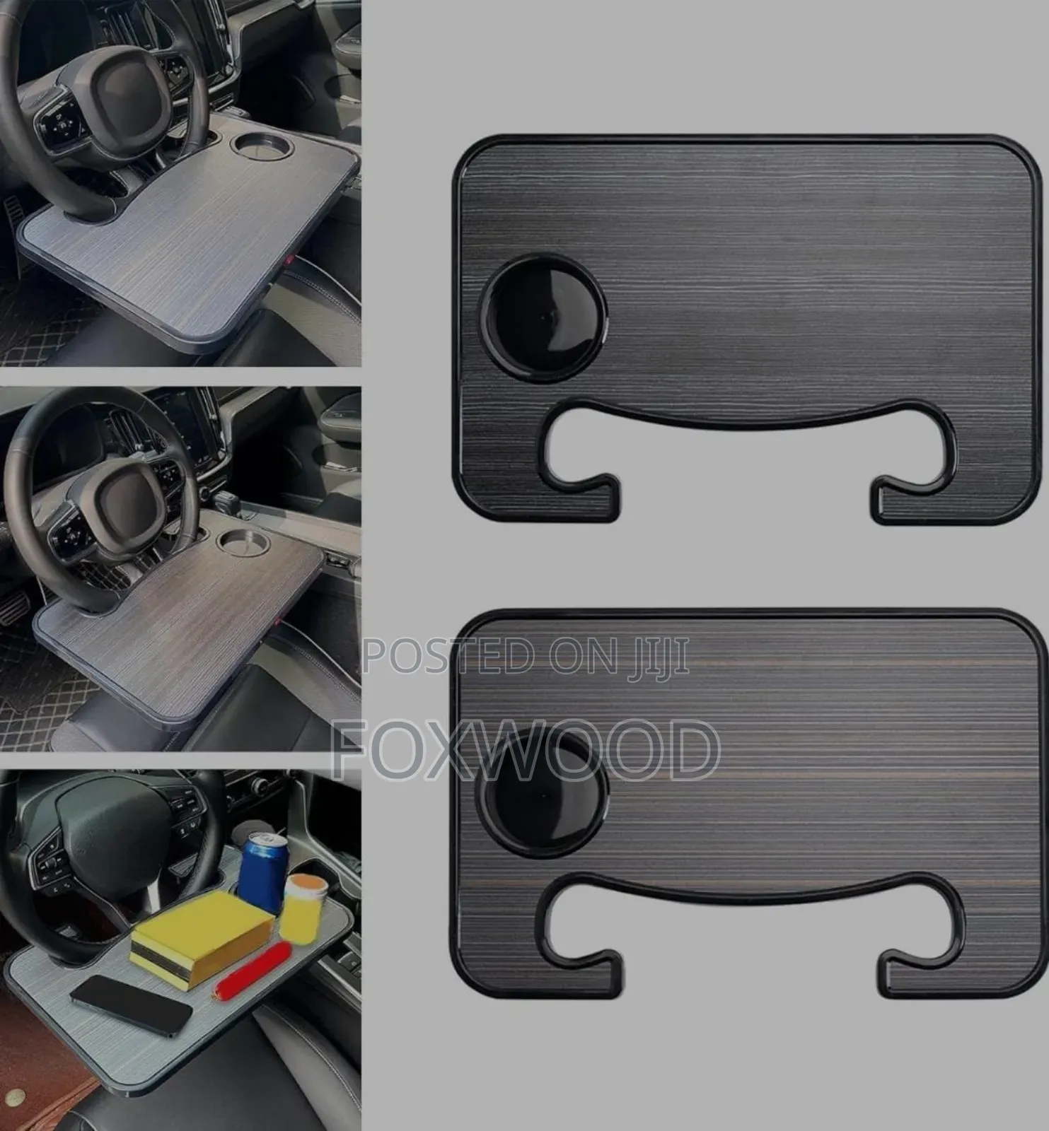 Hard Plastic 2 Sided Steering Wheel Slotted Table