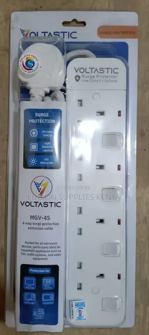 Sollatek Extension Cable 4 Way Surge Protection Voltastic