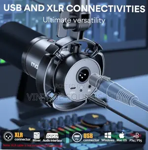 MAONO XLR/USB Dynamic Microphone, RGB For Podcast