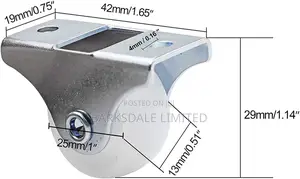 1" Wheels Non Swivel Casters Castor One Single Direction