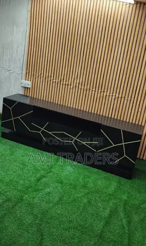Black Golden Tv Stand (6ft)