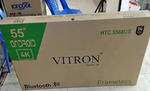 Vitron 55inches Smart Android Flameless Tv With Bluetooth