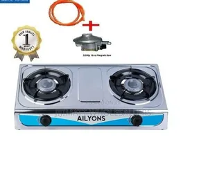 2 Burner Ailyons Table Top Stainless Steel Gas Cooker .