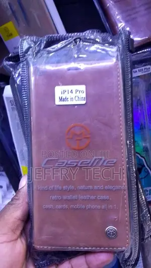 Wallet Black Suede Leather Flip Case for iPhone 14 Pro