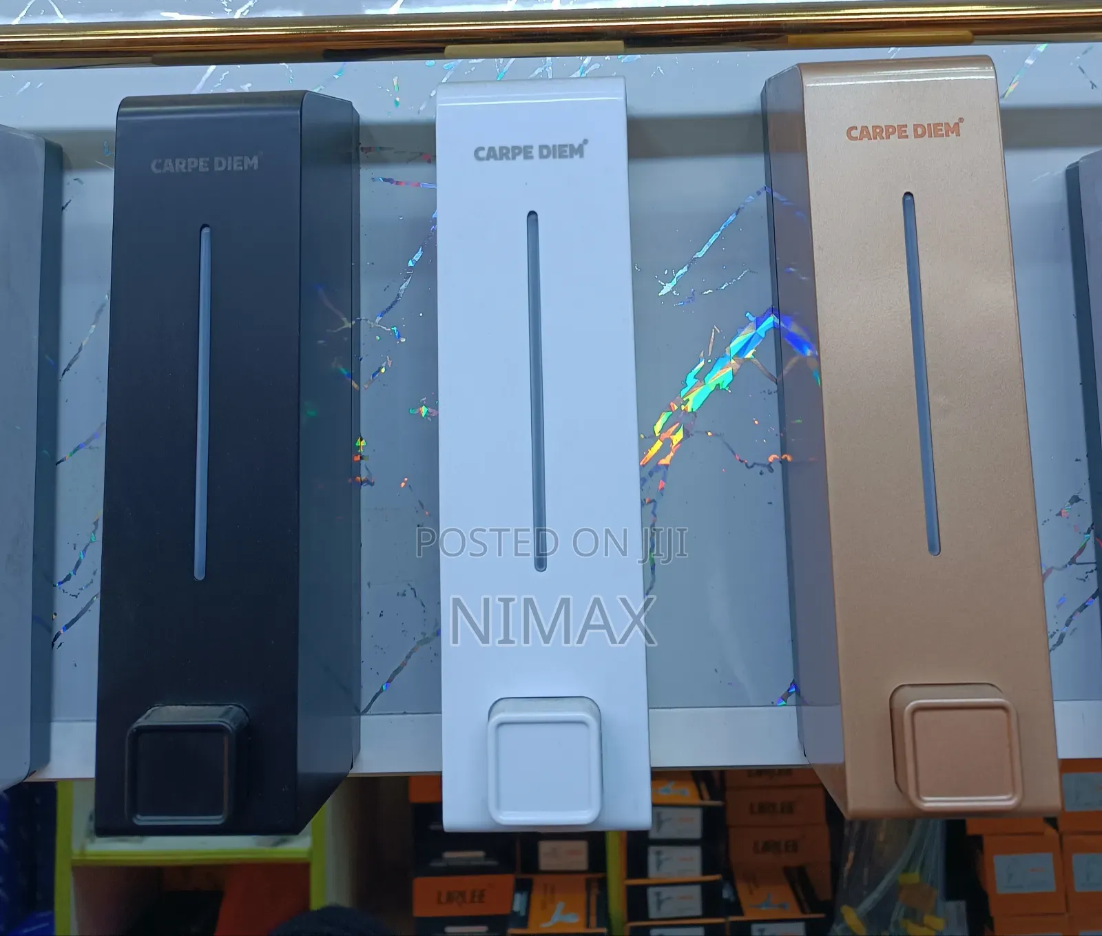 Soap Dispenser Manual .Black/Gold/White