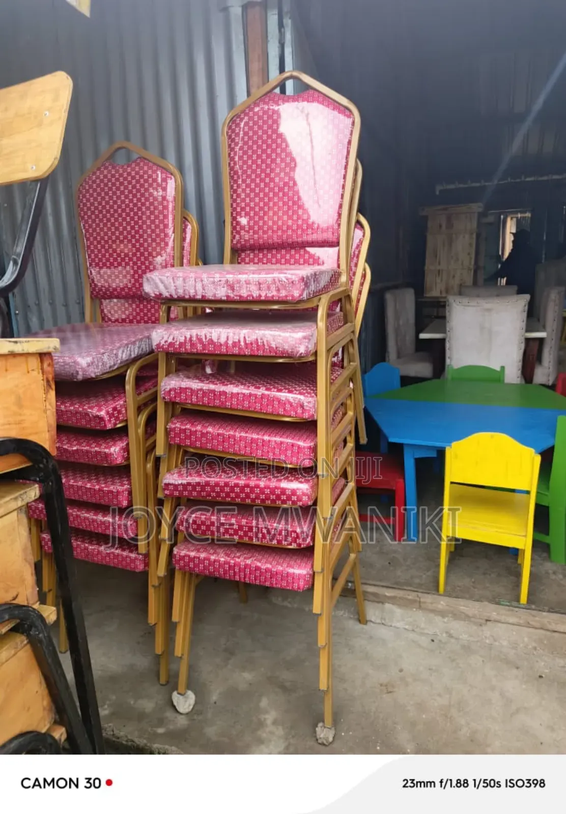 Conference Chairs, Red and Gold