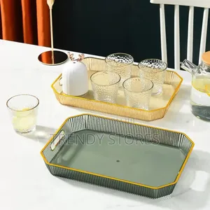 Acrylic Tray With Gold Rim